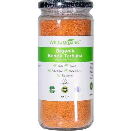 White Organic Organik Bebek Tarhanası +6 Ay 400 gr Organik Sebzeli Tuzsuz