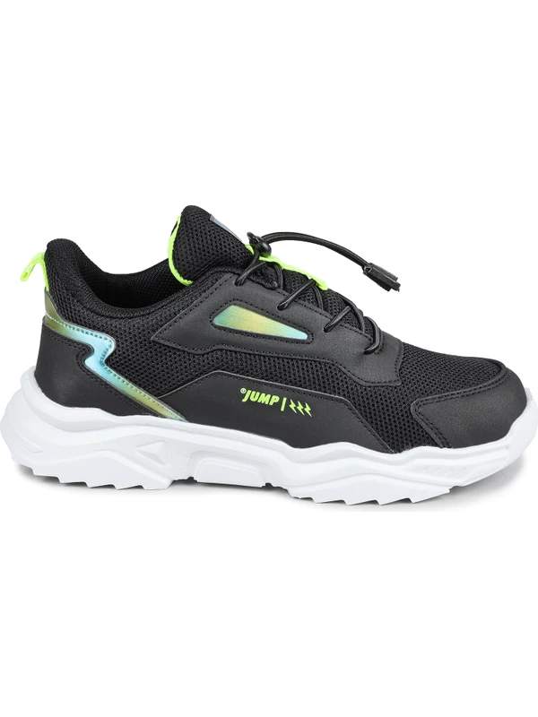 Jump 27785 Siyah - Neon Yeşil Üniseks Çocuk Sneaker Günlük Spor Ayakkabı