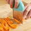 1 Adet Yeşil Patates Cipsi Dilimleme Sebze Meyve Oluklu Dalgalı Bıçak Patates Kızartması Patates Doğrayıcı Mutfak Gereçleri Aksesuarları Gadget Malzemeleri (Yurt Dışından) 5