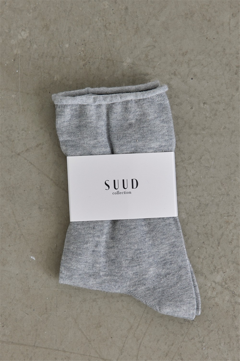 Suud Collection Gri Bambu Soket Çorap görsel 2