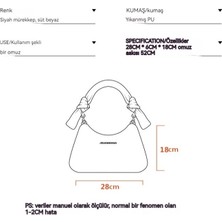 Beiye Koltuk Altı Moda Omuz Kentsel Minimalist Pu Çapraz Omuz Çantası (Yurt Dışından)