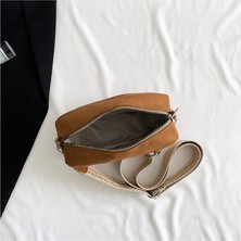 Beiye Trendy Kadın Saf Renk Pu Crossbody Kadın Küçük Kadın Omuz Küçük Kare Çantası (Yurt Dışından)