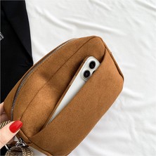 Beiye Trendy Kadın Saf Renk Pu Crossbody Kadın Küçük Kadın Omuz Küçük Kare Çantası (Yurt Dışından)