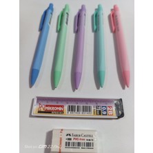 Gıpta Versatil 09 Uçlu Kalem Pastel Renkler (Kalem+09 Uç+ Silgi)