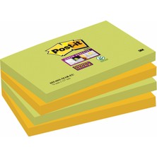 3M Post-It Yapışkanlı Not Kağıdı 76MM x 127 mm ( 100 Yaprak ) 4lü Set (2 Sarı 2 Yeşil)