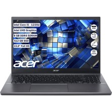 Acer Extensa 15 Intel Core I5 1235U 8 GB 512 GB SSD Freedos 15.6" Fhd Taşınabilir Bilgisayar NX.EGYEY.005