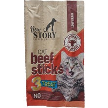 New Story Cat Beef Sticks Dana Etli Kedi Ödül Çubukları 3 x 5 gr