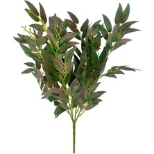 Nettenevime Yapay Çiçek Zeytin Yaprağı Demeti 4 Dallı 50CM Kahve Yeşil