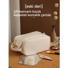 Sheep LAB Yeni Stil Yunduo Çift Fermuarlı Kozmetik Çantası, Yüksek Parçaları, Geniş Özellikleri, Internet Ünlülerinin Seyahat Saklama Çantası, Basit El Çantası (Yurt Dışından)