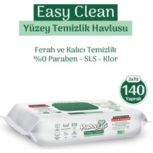 Easy Clean Beyaz Sabun Katkılı Yüzey Temizlik Havlusu 2X70 (140 Yaprak)