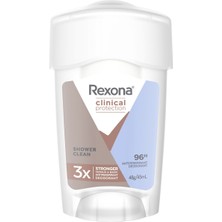 Rexona Clinical Protection Kadın Stick Deodorant Shower Clean 96 Saat Koruma 45 ml