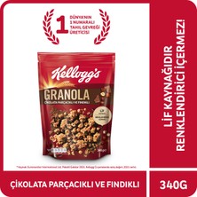 Kellogg's Granola Çikolata Parçacıklı ve Fındıklı 340 Gr, 44% Yulaf İçerir