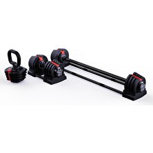 CK Spor Ayarlanabilir 3 In 1 Dumbell Ağırlık Seti Dambıl Halter Set Kettlebell 19-20 kg CKS171