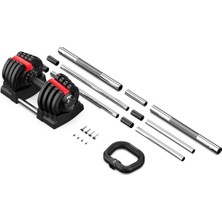 CK Spor Ayarlanabilir 3 In 1 Dumbell Ağırlık Seti Dambıl Halter Set Kettlebell 19-20 kg CKS171