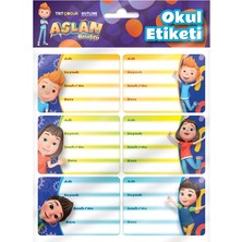 Artikel Aslan Okul Etiketi, Defter Etiketi 12 Adet