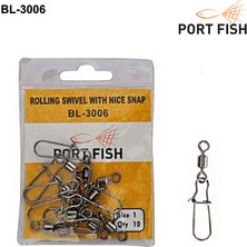 Portfish BL-3006 Yuvarlak Kancalı Fırdöndü No:7