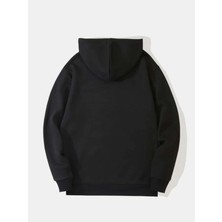 Black Sokak Unisex Siyah Nope Baskılı 3 Iplik Oversize Sweatshirt