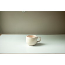 Fleur De Cansu El Yapımı Seramik Kalp Kupa Mug Bardak Kahve Fincanı