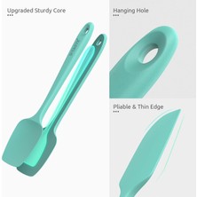 Jingyikeji 600 Derece Fahrenheit Isıya Dayanıklı Silikon Spatula Seti (Teal/aqua Sky) (Yurt Dışından)