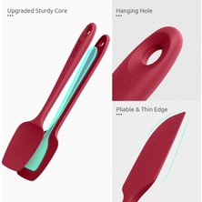 Jingyikeji 600 Derece Fahrenheit Isıya Dayanıklı Silikon Spatula Seti (Kırmızı) (Yurt Dışından)