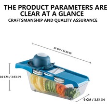 Jingyikeji Sebze Salatası Soğan Doğrayıcı 6 Değiştirilebilir Bıçaklı Sebze Kesici Lahana Parçalayıcı El Planyası Mutfak Aletleri Ev Aletleri Mutfak Robotları Yeni Ev Temelleri Mutfak Aletler (Yurt Dışından)