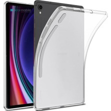 AktarMobile Galaxy Tab S9 Fe 10.9" SM-X510 Uyumlu Şeffaf Silikon Kılıf Esnek Tpu Kapak Arkası Buzlu Tablet Kılıfı