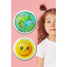 Simkids Gezegenler Temalı 2+ Yap-Boz Puzzle Dikkat Geliştiren Zeka Oyunu
