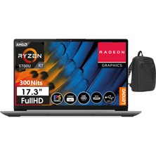 Lenovo Ideapad 3 17ALC Amd Ryzen 7 5700U 36GB 512GB SSD 17,3" Dos IPS Fhd Dizüstü Bilgisayar 882KV00EYTX14+WEBLEGELSINÇANTA