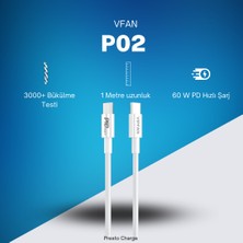 Presto Charge Vfan P02 Type-C 60W Pd Hızlı Şarj & Data Kablosu