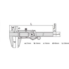 Insize Dijital Kumpas 200 mm 1108-200 mm