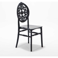 Mobetto 3 Adet Venüs Siyah Pratik Sandalye / Balkon-Bahçe-Mutfak