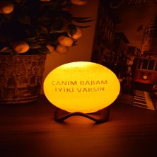 12cm Canım Babam İyiki Varsın Standlı Ay Küresi neon led lamba hediyelik eşya avize masa lambası gece lambası moon yılbaşı hediye