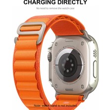 Daart Apple Watch Ultra 49MM Su Geçirmez Kılıf Temsilli Cam Ekran Koruyucu Sabit Pc Tam Koruma Saat Kapağı - Gümüş (Yurt Dışından)