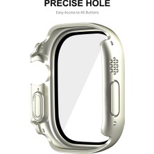 Daart Apple Watch Ultra 49MM Su Geçirmez Kılıf Temsilli Cam Ekran Koruyucusu Sabit Pc Tam Koruma Saat Kapağı - Koyu Mavi (Yurt Dışından)