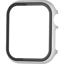 Daart Apple Watch Serisi 6 5 6 Se (2022) Se 44MM Metal Koruyucu Kapak Kılıfı Temperli Cam Ekran Koruyucu - Gümüş (Yurt Dışından)