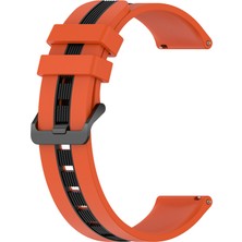 Daart Huawei Spor Bantları Saat Gt 3 Se/saat Gt Çift Renk 22MM Saat Bando Breatable Yumuşak Silikon Kayış - Turuncu/siyah (Yurt Dışından)