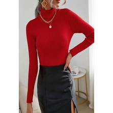 Qalina Life Uzun Kollu Unisex Erkek Kadın Balıkçı Yaka Boğazlı Kazak