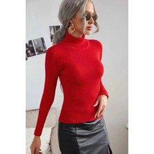 Qalina Life Uzun Kollu Unisex Erkek Kadın Balıkçı Yaka Boğazlı Kazak