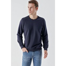 Akçaylar Slim Fit  Bisiklet Yaka Düz Renk 2 İplik Erkek Sweatshirt