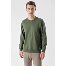 Akçaylar Slim Fit  Bisiklet Yaka Düz Renk 2 İplik Erkek Sweatshirt