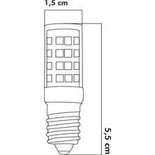 E14 SMD LED AMPUL ŞEFFAF MISIR 5W 3000K Gün Işığı ERD-217