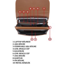 Case Club Erkek Evrak Çantası Kilit Mekanizmalı Dosya Uyumlu Omuz Askılı