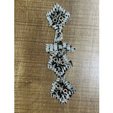 Gönülden Tasarım 21X6 cm Ütü Ile Yapışan Taş ve Boncuk Işleme Arma Dekoratif Aplike