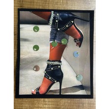 Gönülden Tasarım 24X20 cm Pul Payetli Kadın Ayakkabı Taşlı Arma Aplike Dikiş Aksesuarı