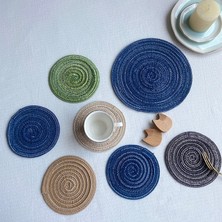 Wangchuang Yeşil 18 cm Masa Paspasları Ev Dekorasyon Pedi Masa Mat Yalıtım Pedi Placemats Keten Kaymaz Coaster Masa Placemats Mutfak Aksesuarları (Yurt Dışından)