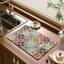 Wangchuang S1 M 30X50 cm Placemat Kahve Yemek Masası Emici Sofra Paspaslar Bulaşık Kurutma Mat Drenaj Pedi Mat Mutfak Dekorasyon ve Aksesuarları (Yurt Dışından)