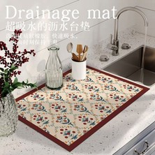 Wangchuang S1 M 30X50 cm Placemat Kahve Yemek Masası Emici Sofra Paspaslar Bulaşık Kurutma Mat Drenaj Pedi Mat Mutfak Dekorasyon ve Aksesuarları (Yurt Dışından)