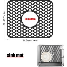 Wangchuang A-Black Gösterildiği Gibi Mutfak Lavabo Koruyucu Ped Izgara Aksesuarları Bulaşık Kurutma Mat Lavabo Alt Koruyucu Sofra Drenaj Pedi Tezgah Mat (Yurt Dışından)