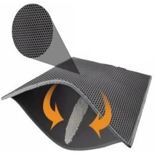 Optimal&Prime Kauçuk Elekli Kedi Kumu Paspası-Gri