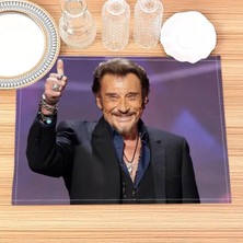 Wangchuang 202302-16 30X40CM Johnny Hallyday Placemat Pamuk Keten Kumaş Masa Paspasları Aile Yemeği Sofra Mutfak Masa Mat 30X40CM (Yurt Dışından)